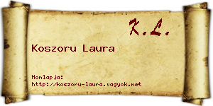 Koszoru Laura névjegykártya